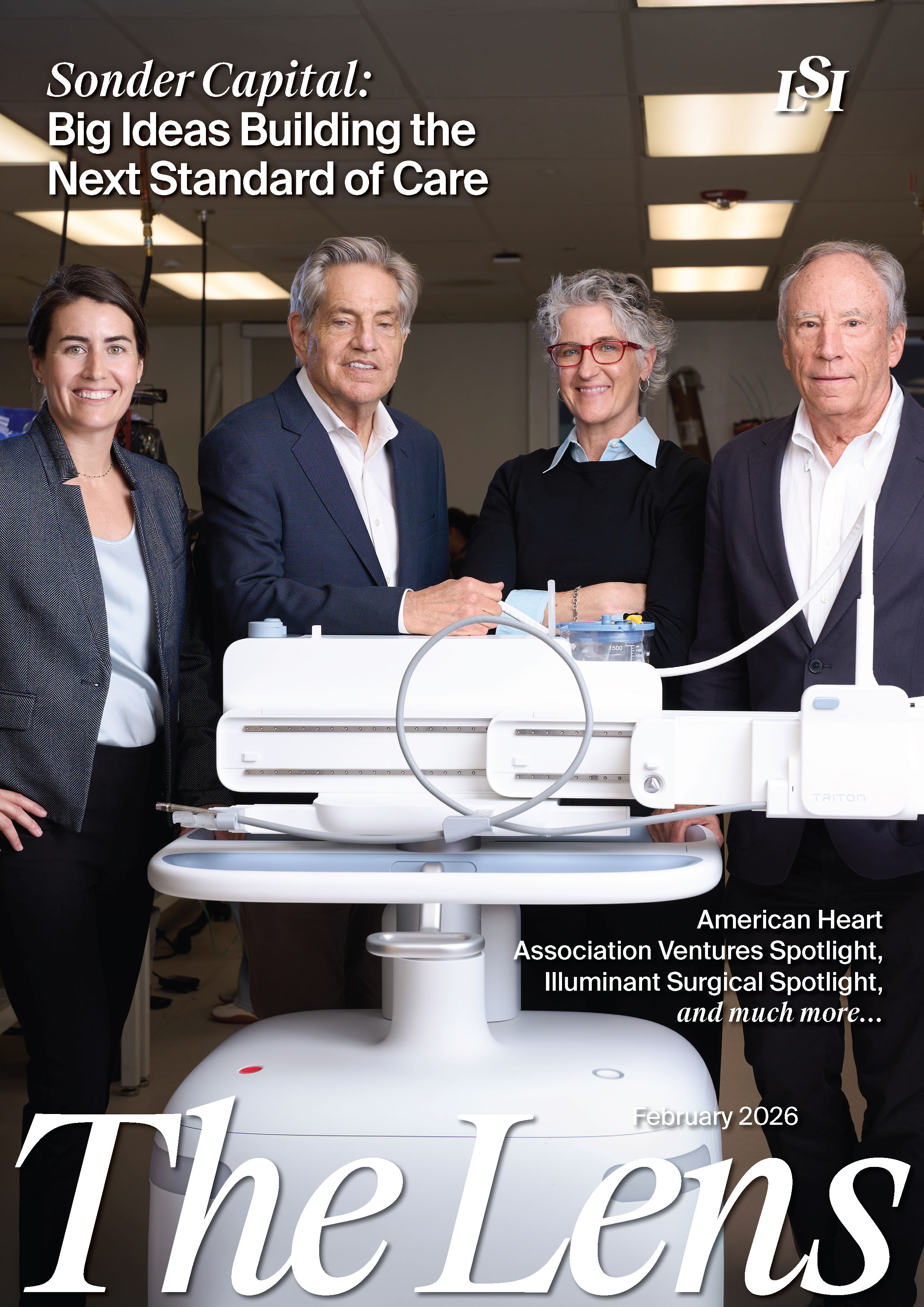 February 2026 cover of The Lens, LSI's medtech magazine.