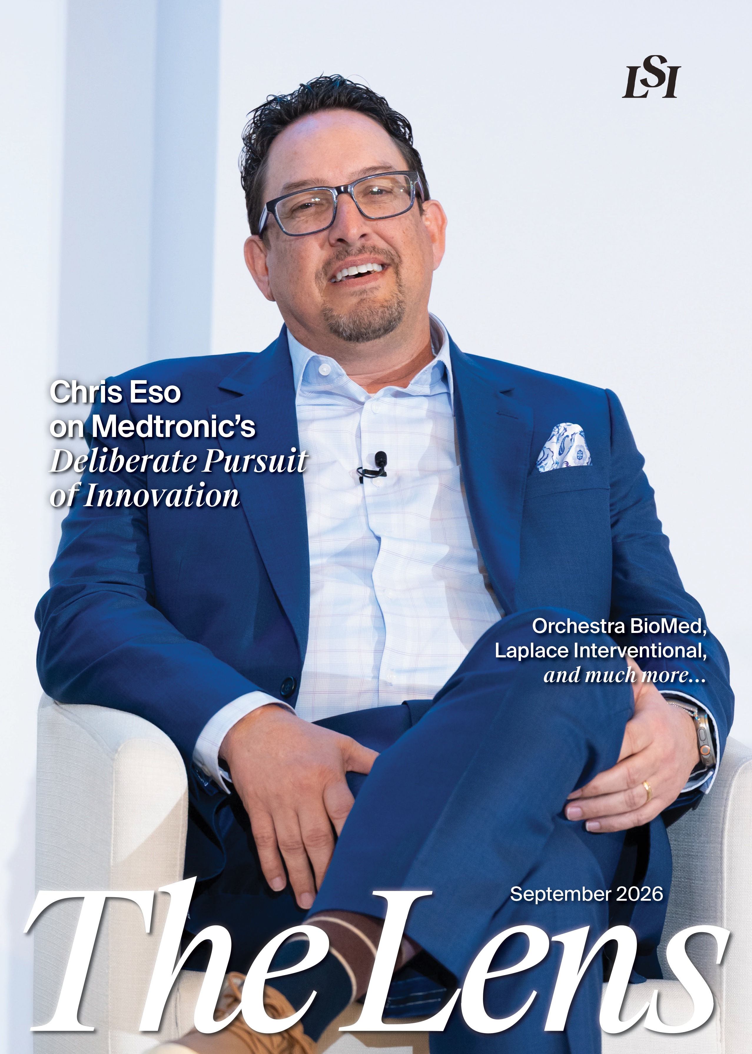 September 2026 cover of The Lens, LSI's medtech magazine.