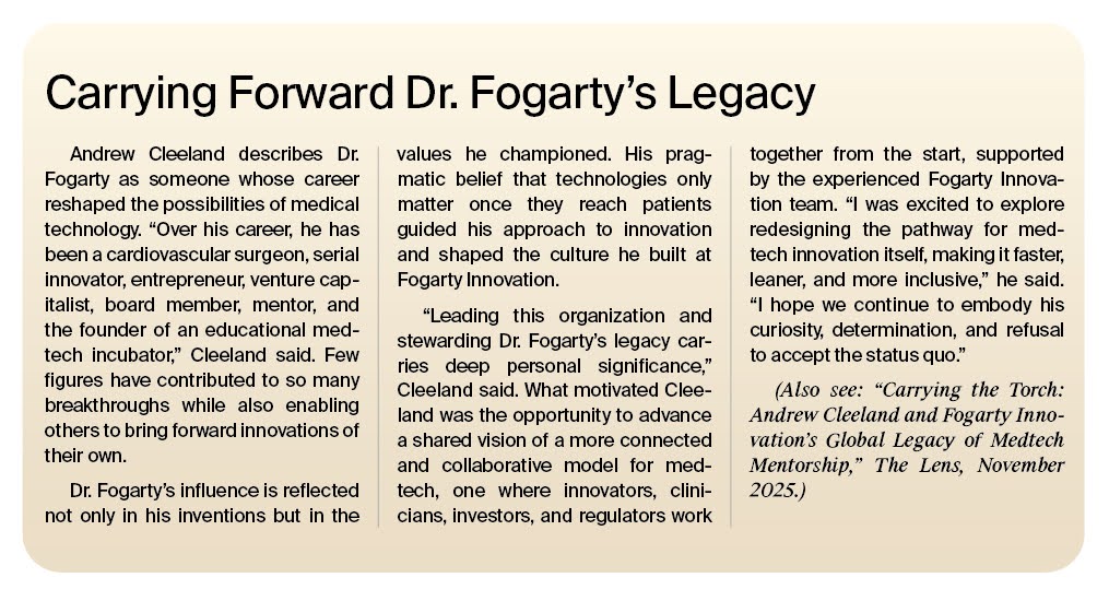 Andrew Cleeland on carrying forward Dr. Fogarty&rsquo;s legacy