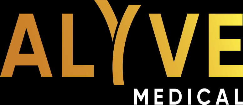 AlyveMedical-Logo-Full-Color-DarkGold-White-BlackBackground