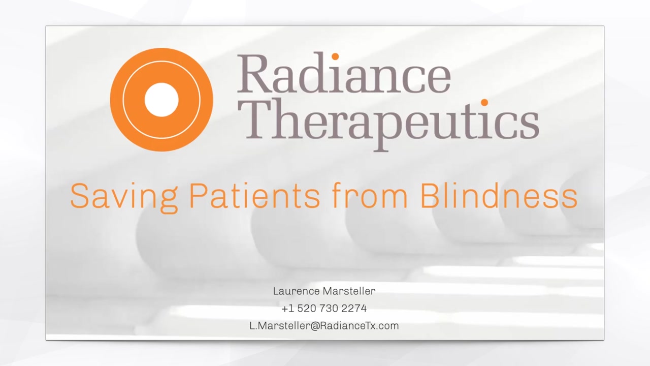 Emerging Medtech Summit 2021 - Radiance Therapeutics