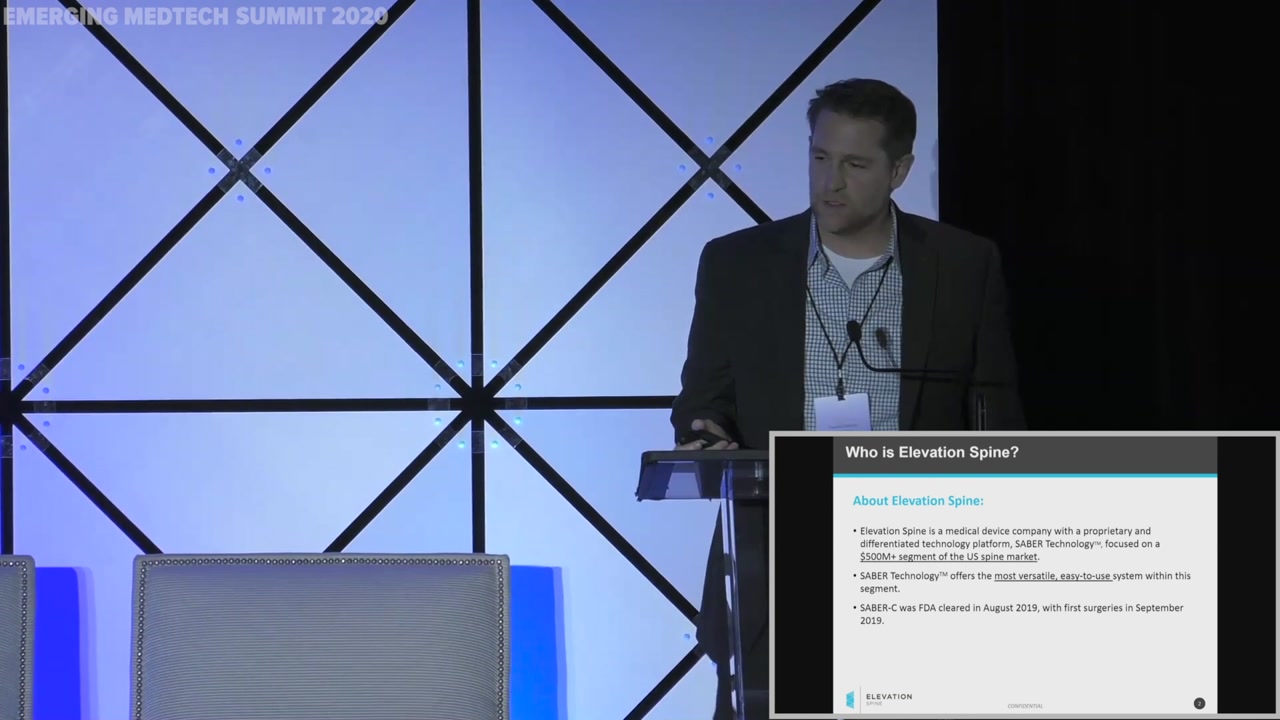 Emerging Medtech Summit 2020 - Elevation Spine