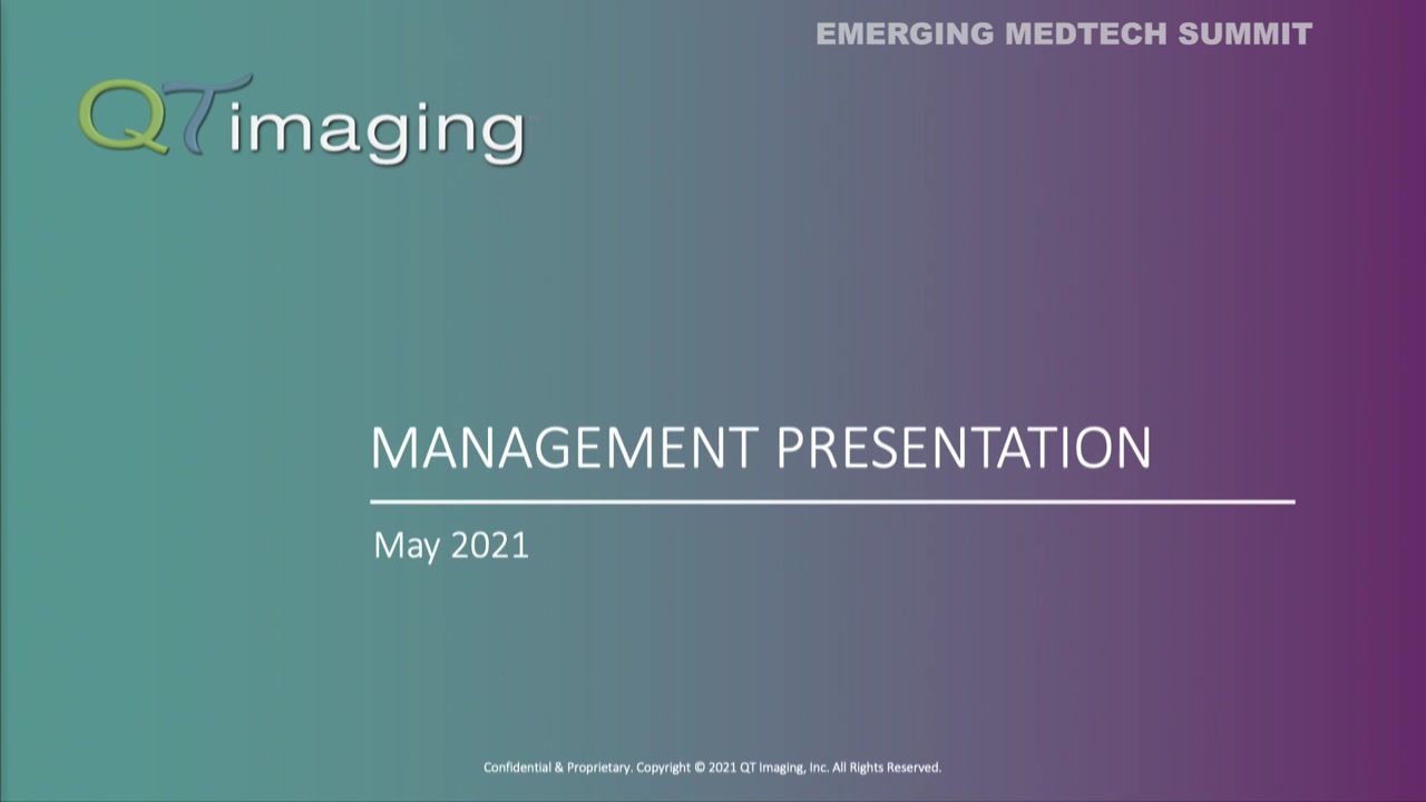 Emerging Medtech Summit 2021 - QT Imaging