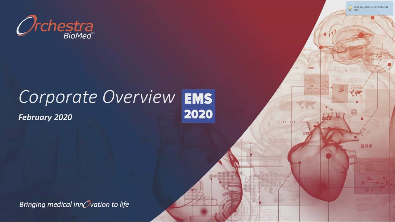 Emerging Medtech Summit 2020 - Orchestra BioMed