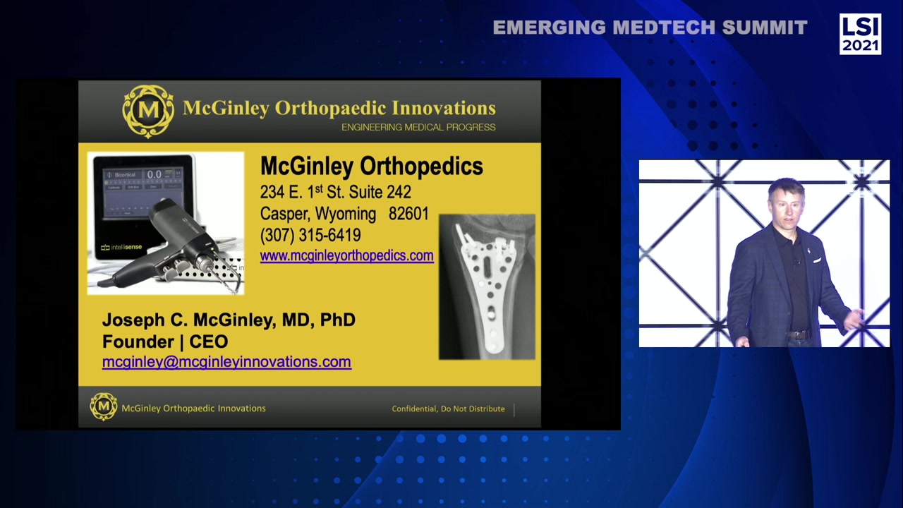 Emerging Medtech Summit 2021 - McGinley Orthopaedic Innovations