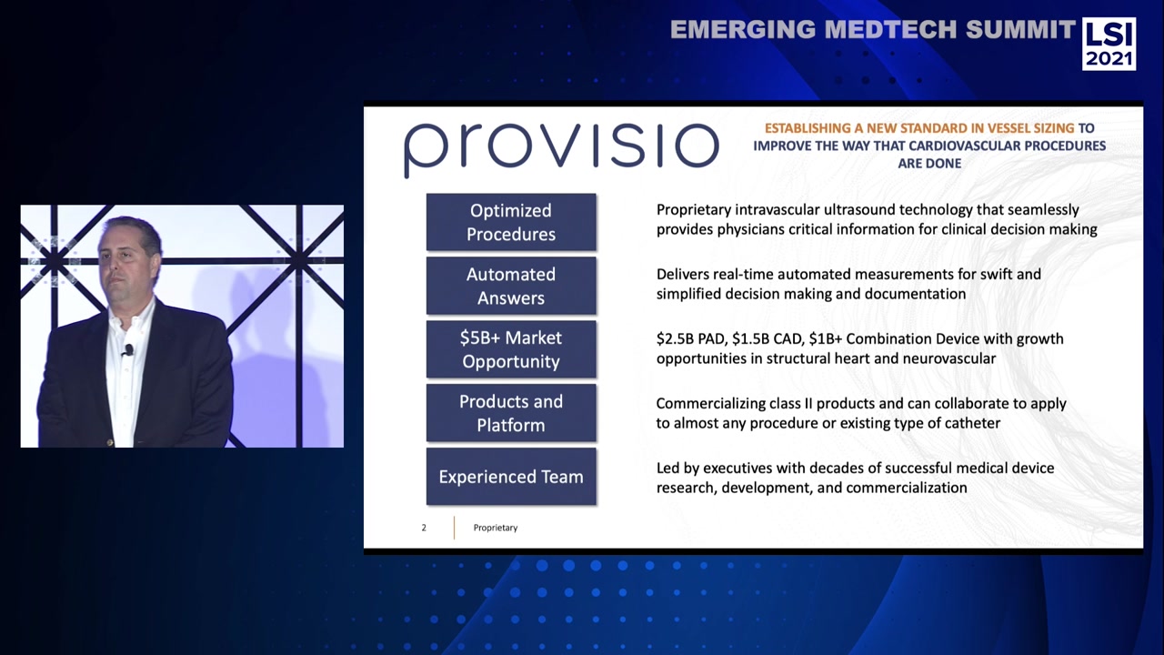 Emerging Medtech Summit 2021 - Provisio Medical