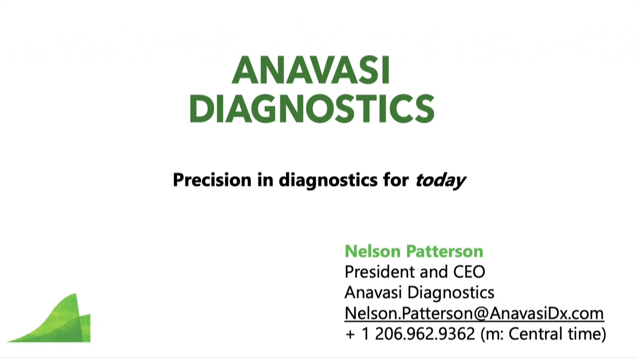 Emerging Medtech Summit 2021 - Anavasi Diagnostics