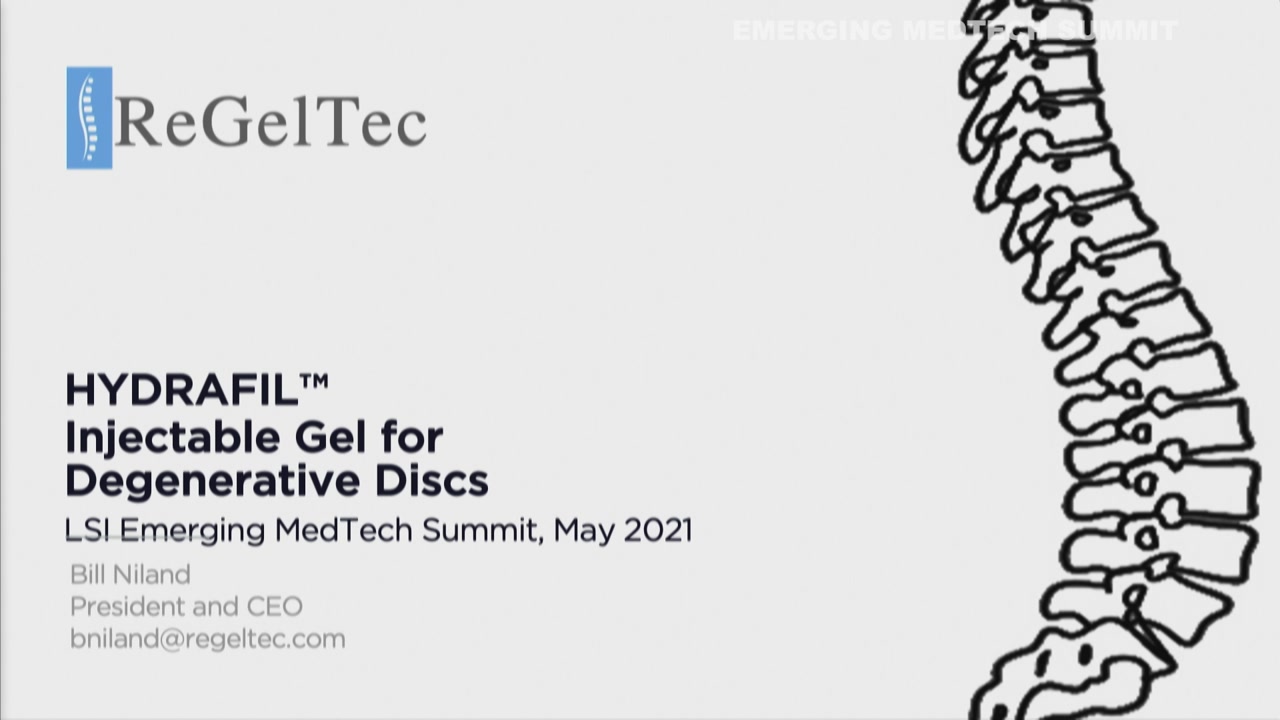 Emerging Medtech Summit 2021 - ReGelTec